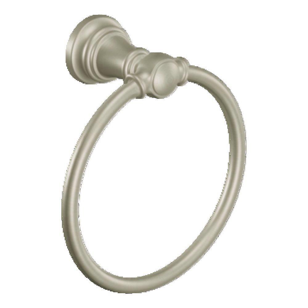 MOEN Weymouth Towel Ring In Brushed Nickel YB8486BN The Home Depot   Brushed Nickel Moen Towel Rings Yb8486bn 64 1000 