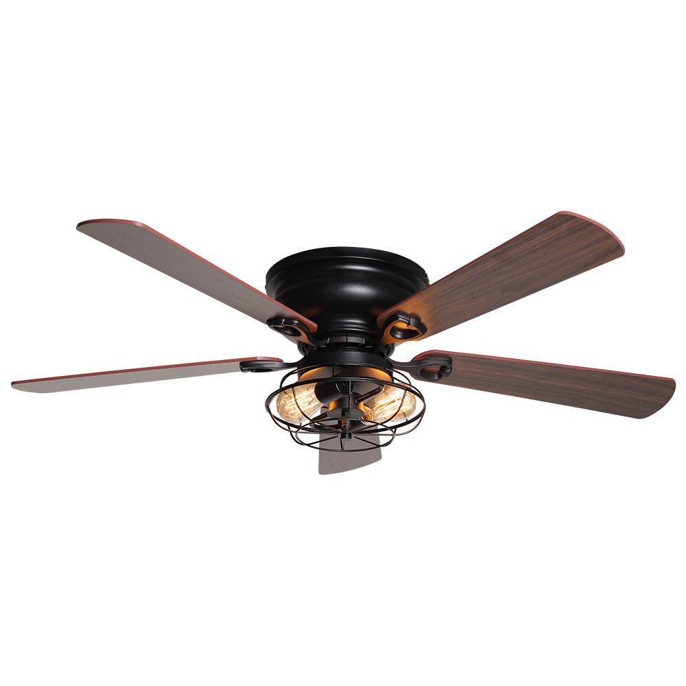 Parrot Uncle Borg 5 Blade 48 In Black Ceiling Fan With Remote And Light Kit F6233110v The Home Depot - Ceiling Fans With 5 Lights Parrot Uncle Borg 5 Blade 48 In Black Ceiling Fan With Remote And Light Kit F6233110v The Home Depot - Ceiling Fans With 5 Lights