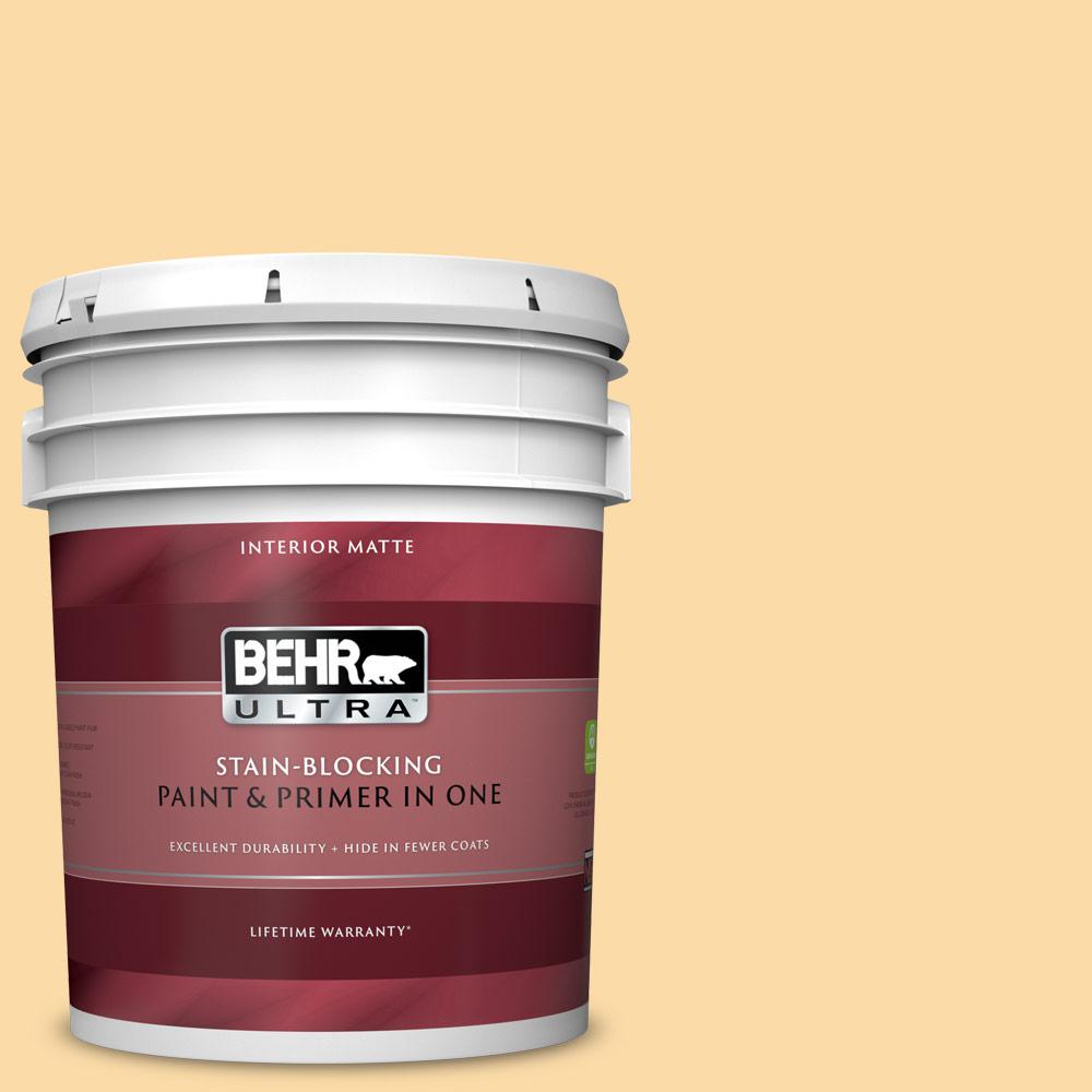 Behr Ultra 5 Gal M290 3 Corn Stalk Matte Interior Paint And