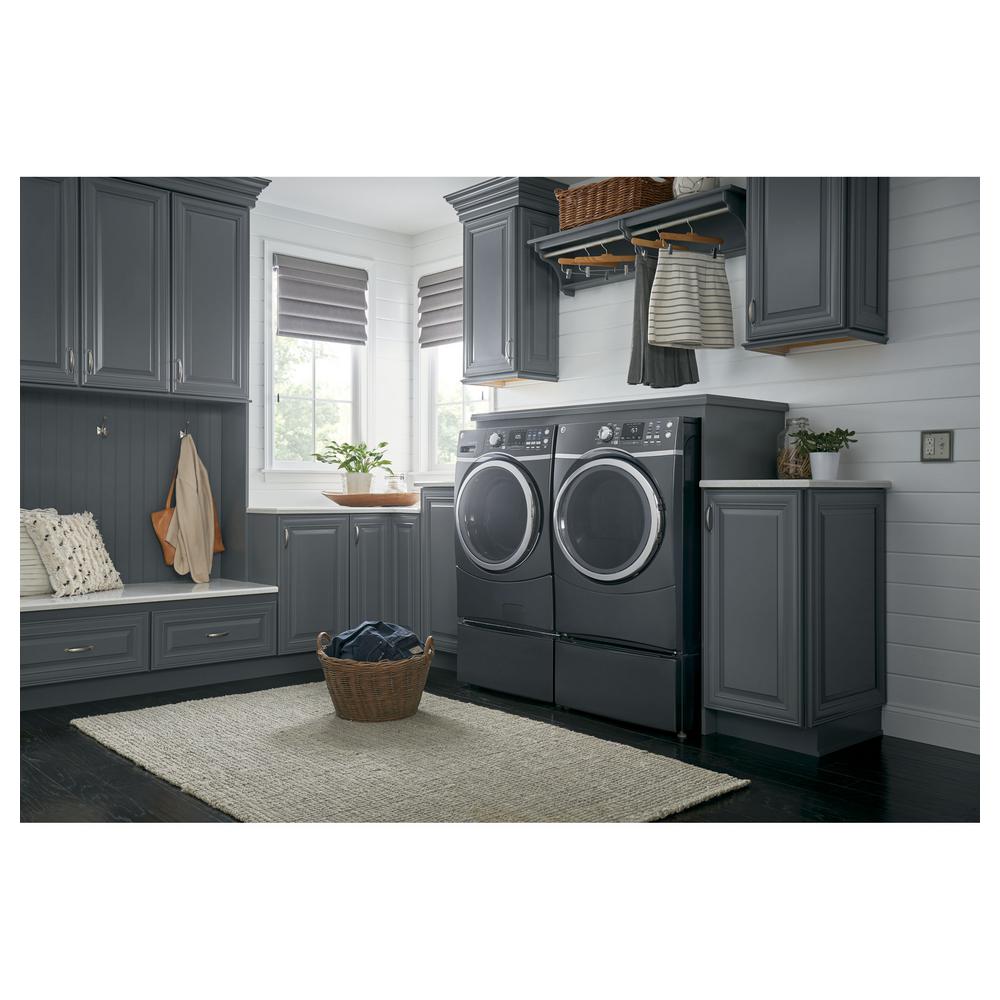 Ge 13 In Diamond Gray Laundry Pedestal With Storage Drawer