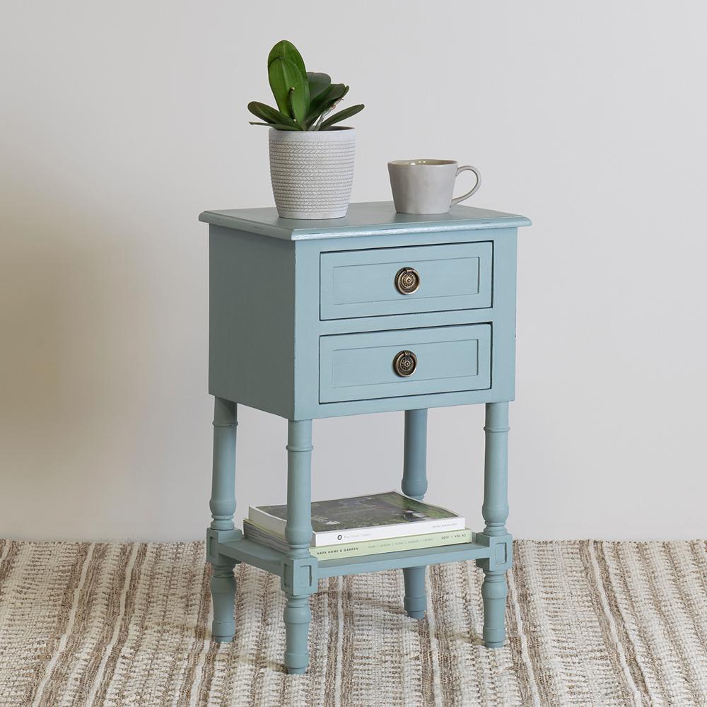 East At Main Light Blue Nova Bedside Table Tt Du 75008 Lb The Home Depot