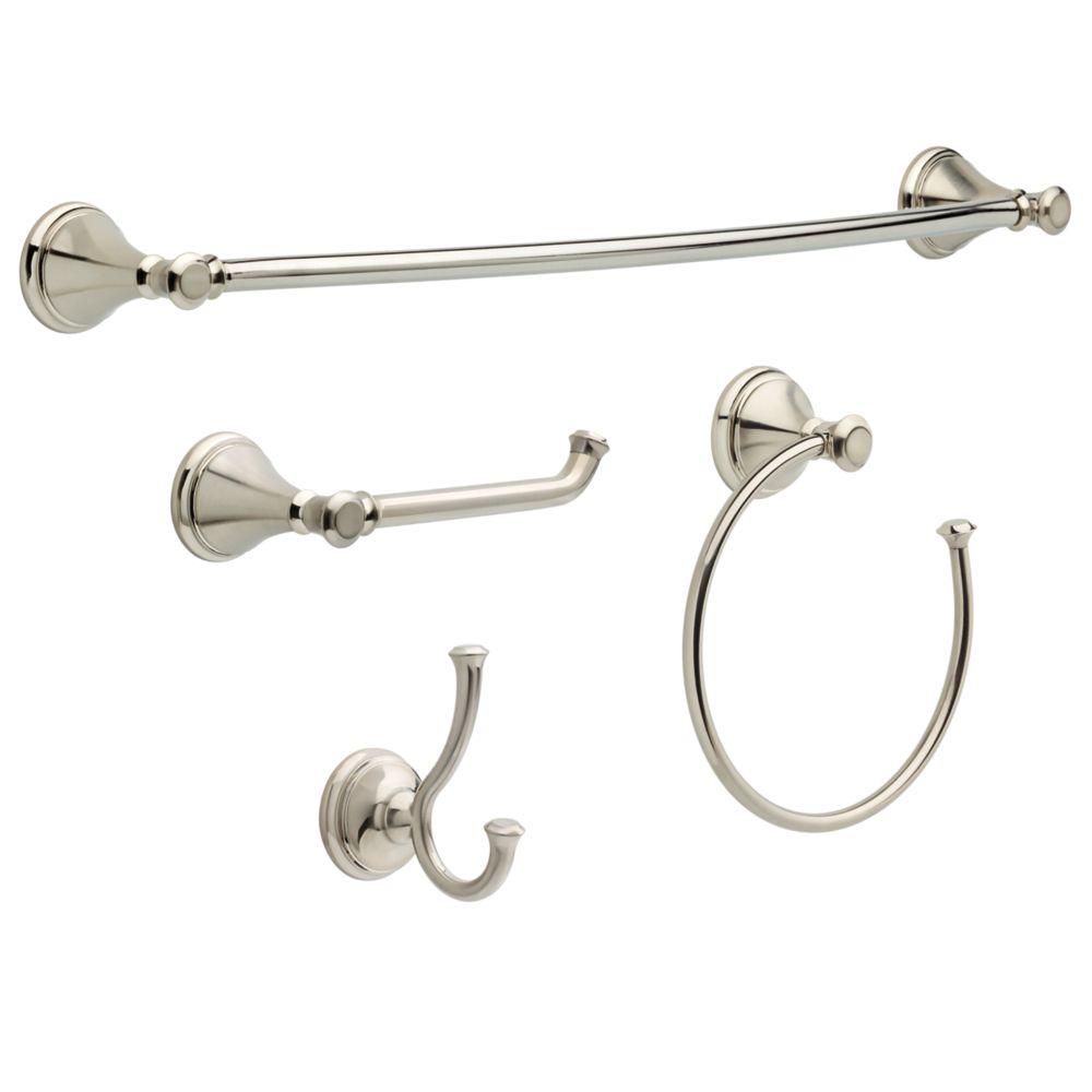 Delta Cassidy 4Piece Bath Hardware Set in Stainless SteelCSS63SSK4 The Home Depot
