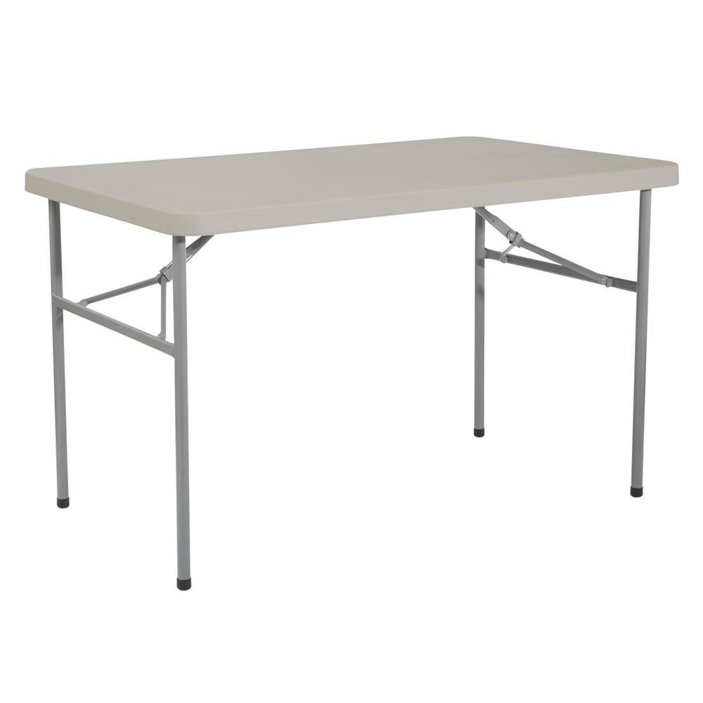 Work Smart 4 Ft Multi Purpose Light Gray Resin Folding Table Bt04w Multi Purpose Light Gray Resin Folding Table
