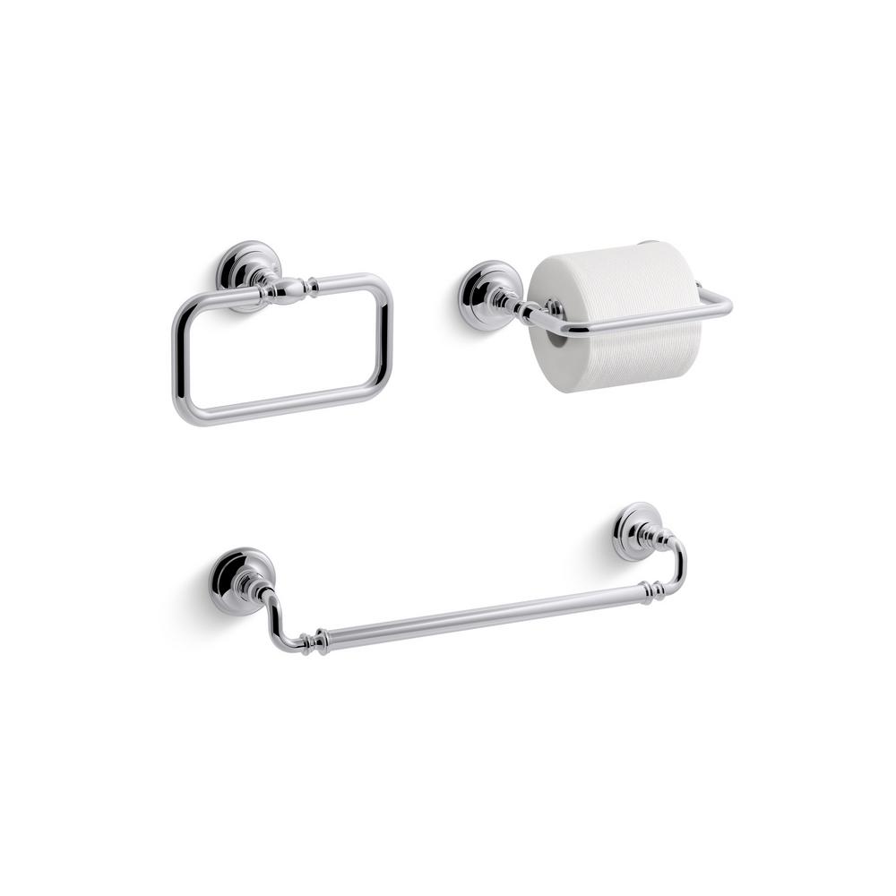 KOHLER Artifacts 8-Piece Bath Hardware Set in Polished Chrome-725677257872571 - The Home Depot KOHLER Artifacts 8-Piece Bath Hardware Set in Polished Chrome-725677257872571 - The Home Depot