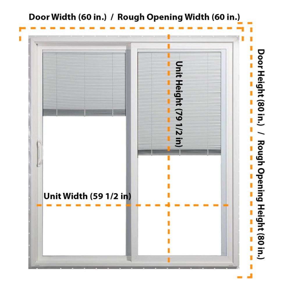 Jeld Wen 72 In X 80 In White Right Hand Vinyl Patio Door With Low E Argon Glass Grids And Large Pet Door Sierra Le Grd 6068 Lpdp Rh The Home Depot