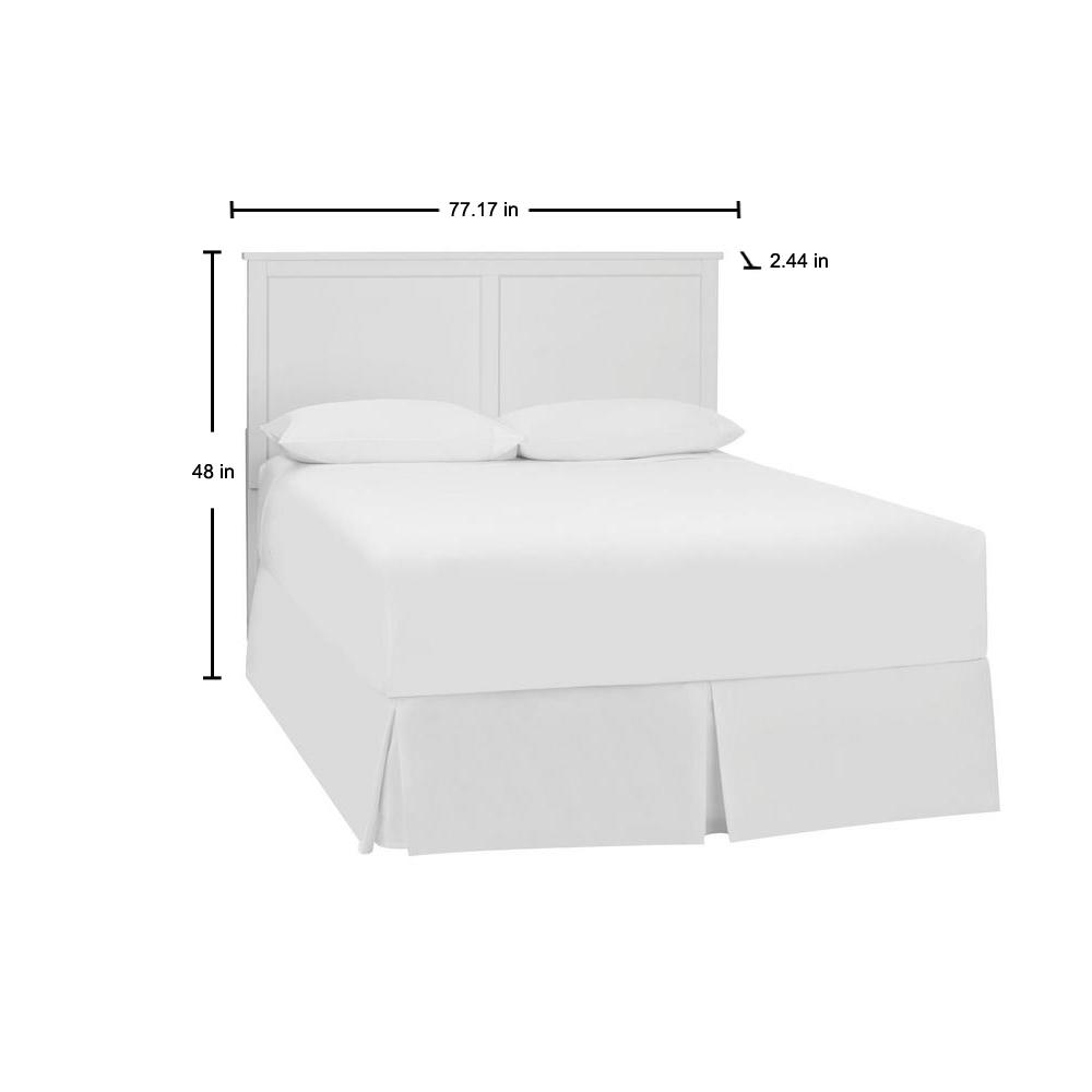 StyleWell Granbury White Wood King Panel Headboard (77.17 in W. X 48 in H.) XMB2008HB ONLY