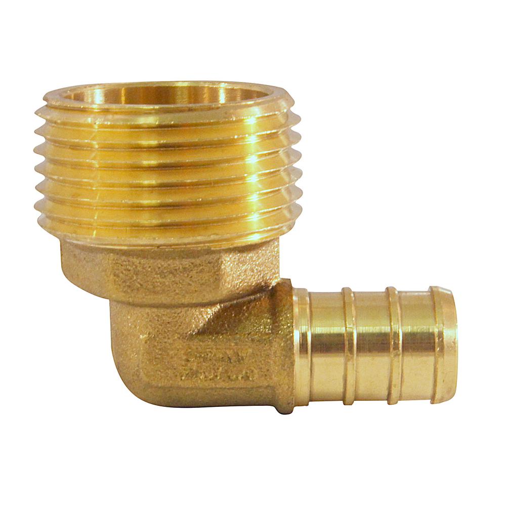 Apollo 1 2 In Brass Pex Barb X 3 4 Male Pipe Thread Adapter 90 Brass Pex Barb X 3 4 In Male