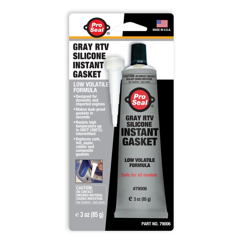 ProSeal 3 oz. Gray RTV Silicone Instant Gasket (12Pack)79006 The Home Depot