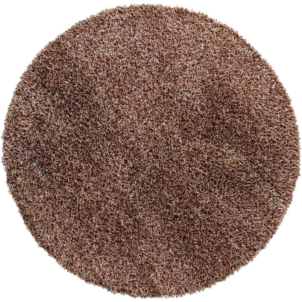 Chandra Zara Brown Plum Ivory 8 Ft X Indoor Round Area Rug Chandra Zara Brown Plum Ivory 8 Ft X Indoor Round