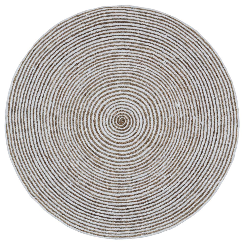 nuLOOM Rigo Jute White 8 ft. x 8 ft. Round Area RugTAJT03B808R The