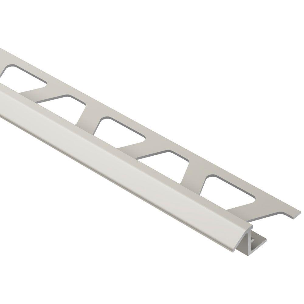 Schluter Reno Tk Satin Nickel Anodized Aluminum 3 8 In X 8 Ft 2 1 2 In Metal Reducer Tile Edging Trim Atk100at The Home Depot