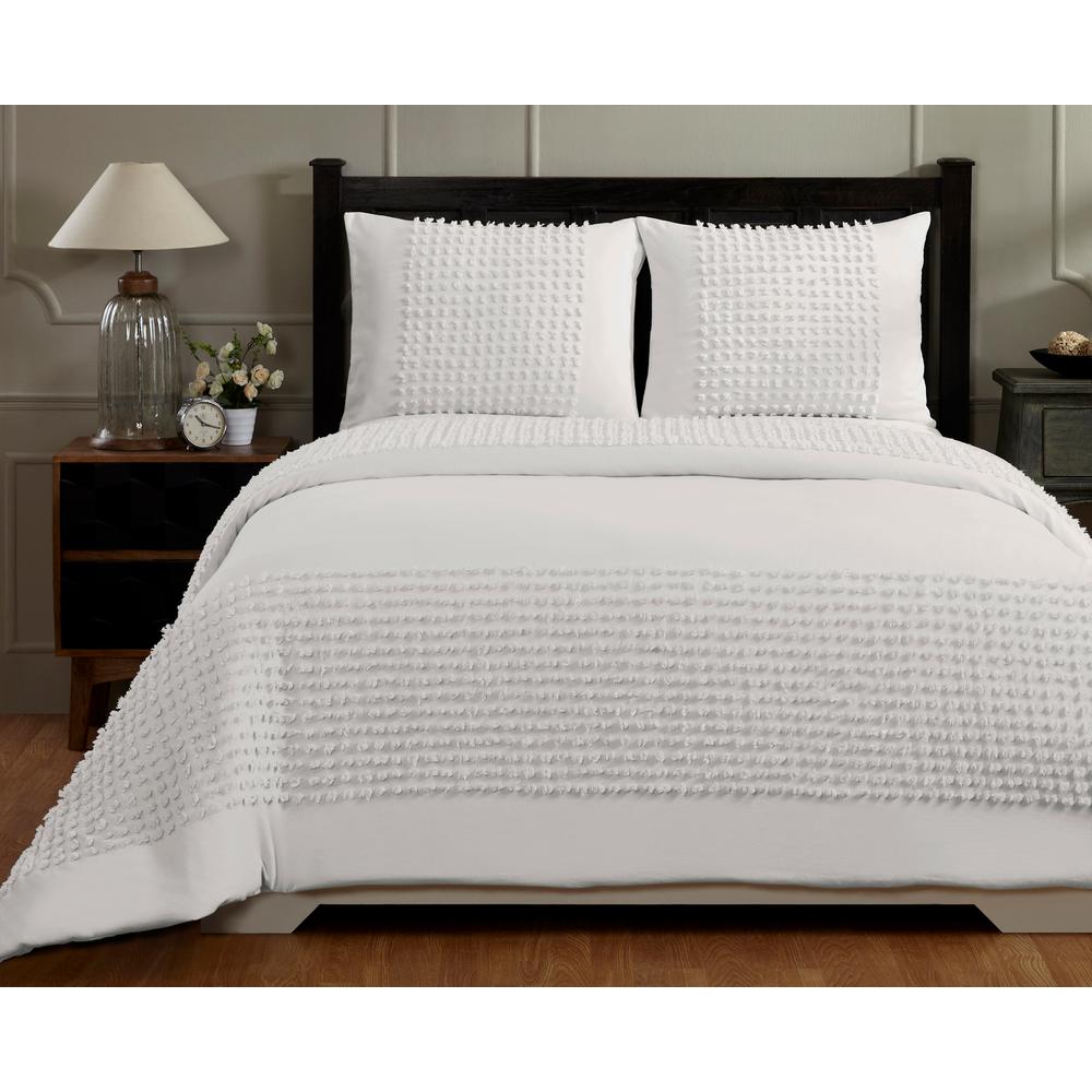 Better Trends Olivia 90 In X 90 In Ivory Full Queen Comforter