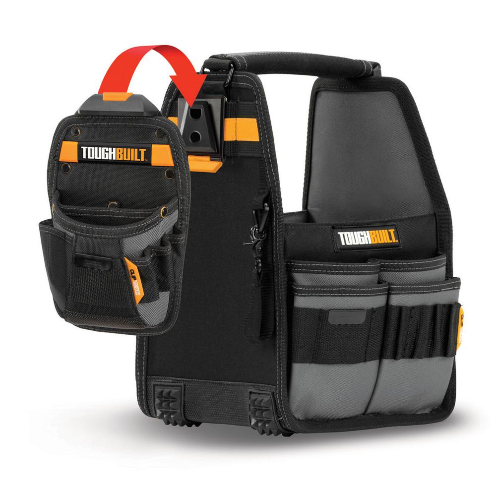 Toughbuilt 8 In Tote And Pouch With Cliptech 31 Pockets Toughbuilt 8 In Tote And Pouch With Cliptech 31 Pockets Black