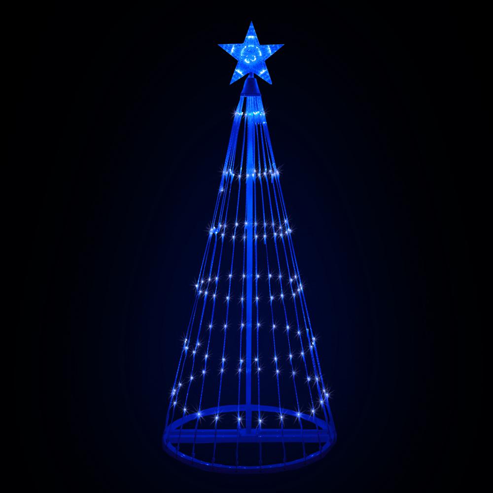 Kringle Traditions 144 in. Christmas Blue LED Animated Lightshow Cone ...