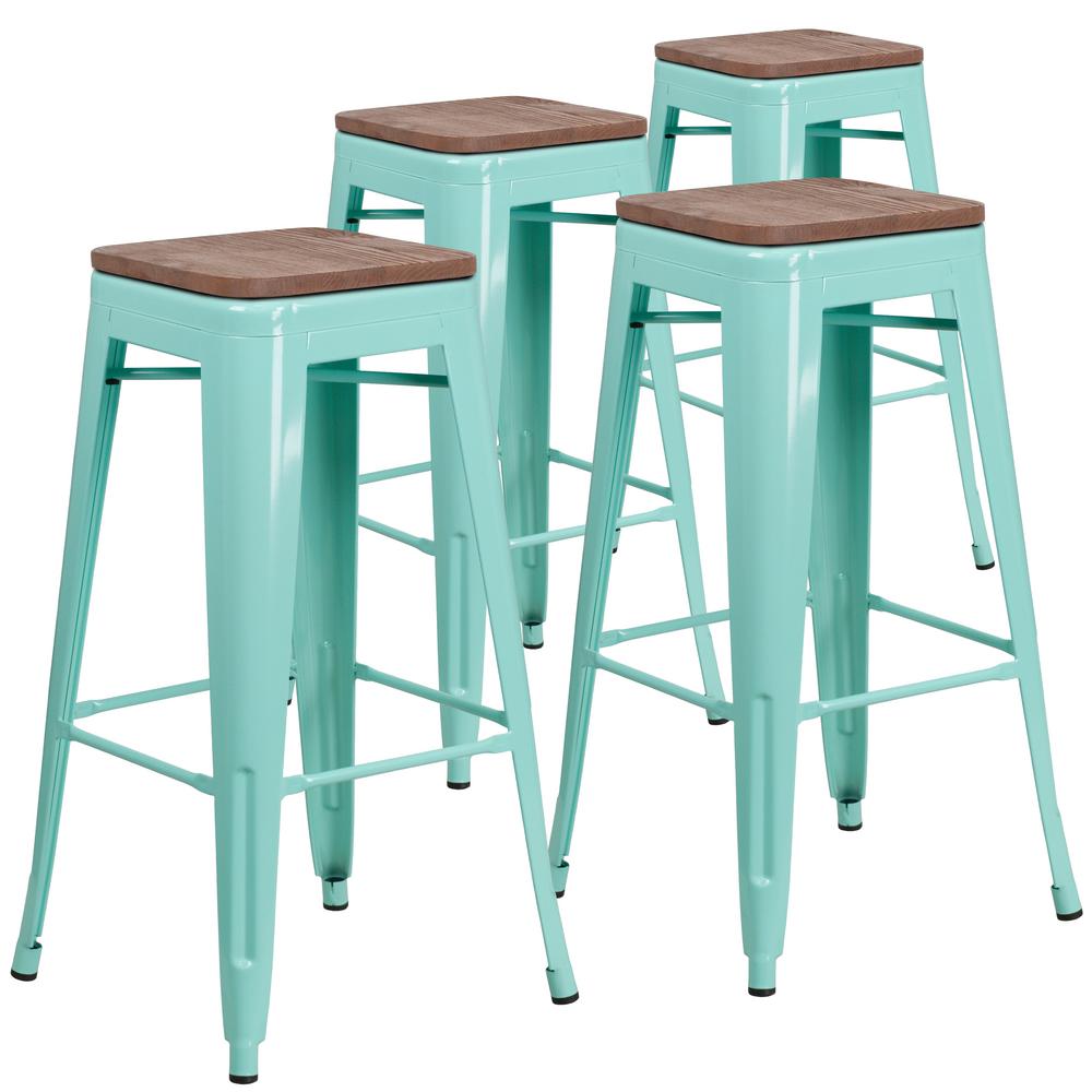 Carnegy Avenue 30 in. Mint Green Bar Stool (4-Pack)-CGA-ET-250711-MI-HD