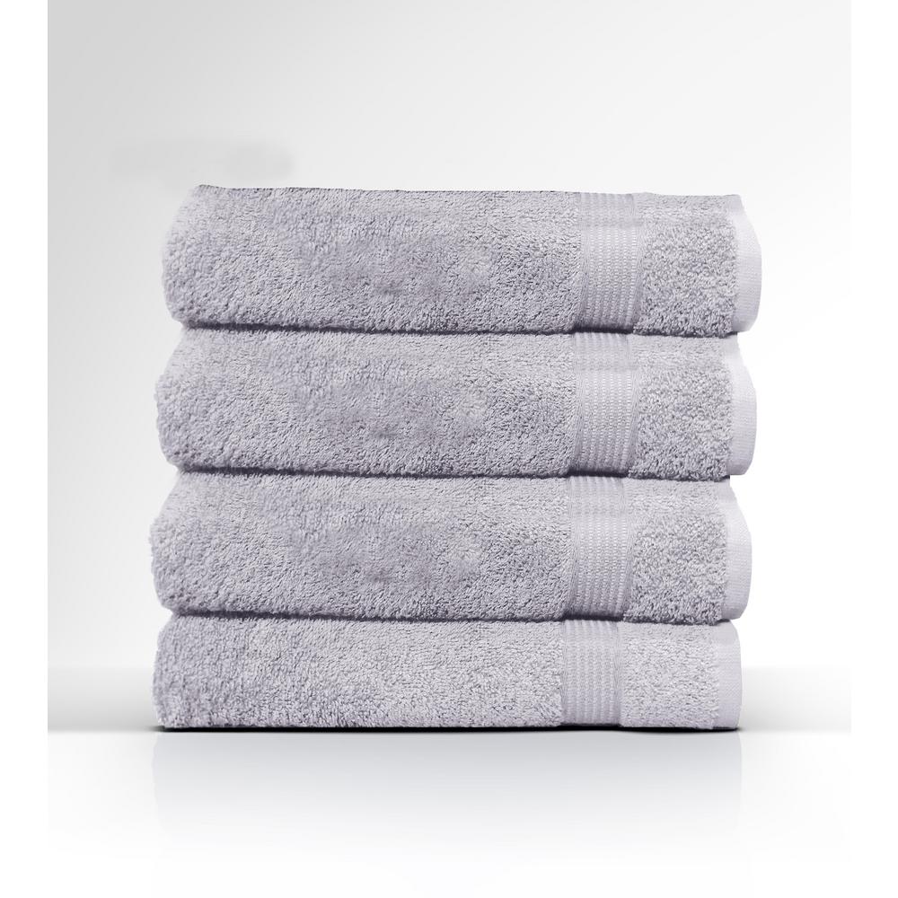 Context Towel 4 Piece Gray Geometric 100 Cotton Bath Towel Set Pk Gry B4 The Home Depot 7683