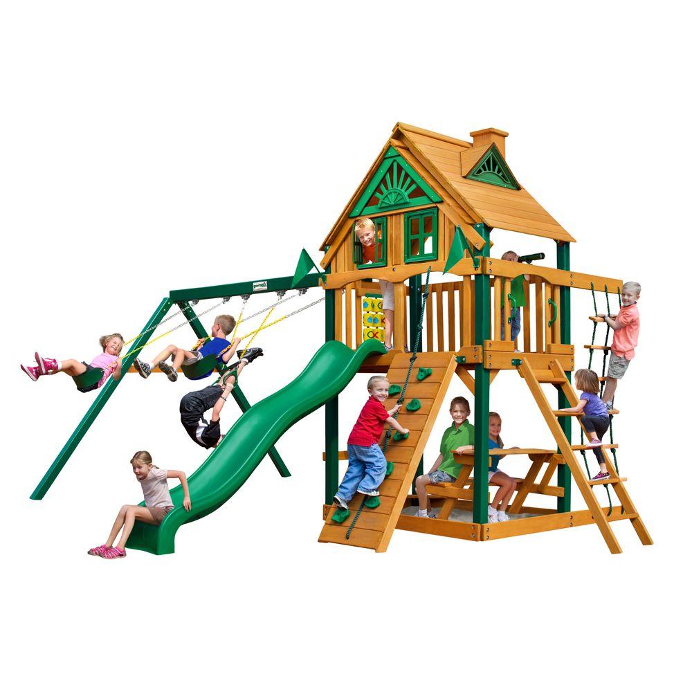 Gorilla Playsets Chateau Tree House Swing Set with Timber Shield-01 ...