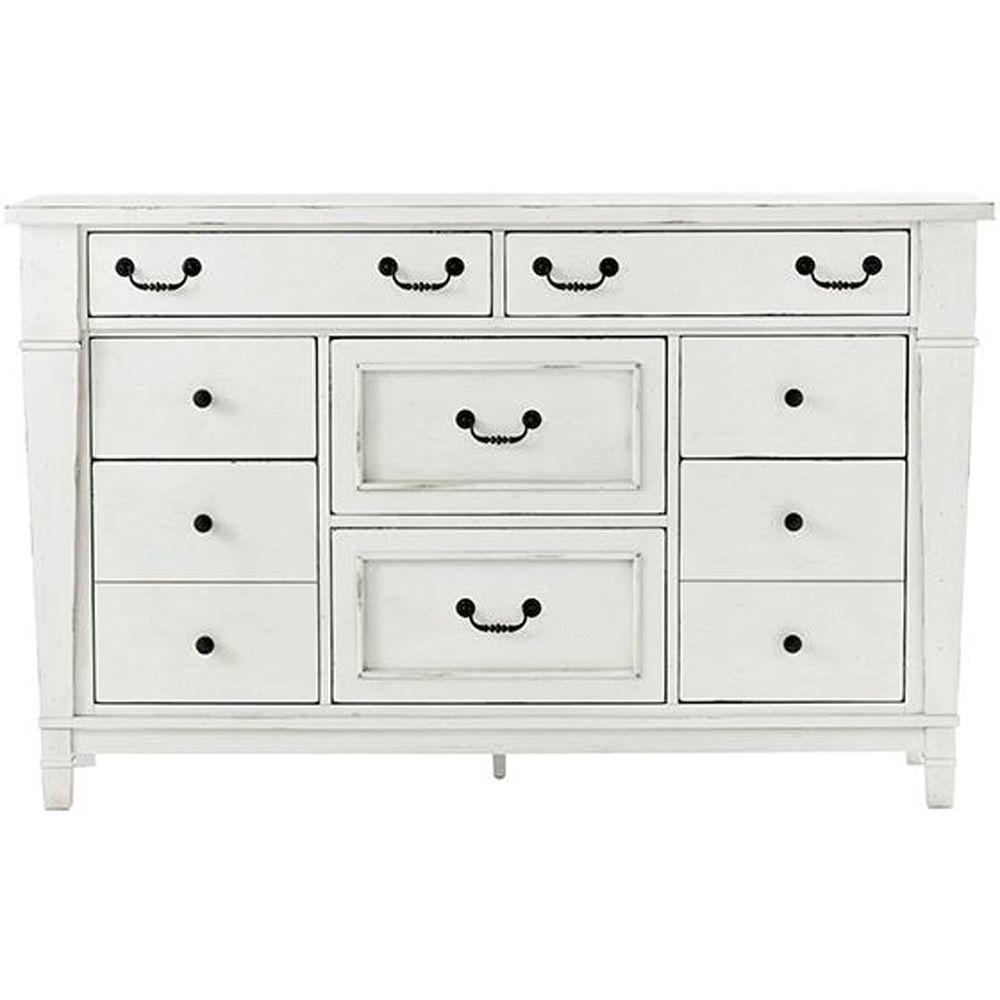 Bridgeport 8 Drawer Antique White Dresser 1872600460 The Home Depot 8 Drawer Antique White Dresser