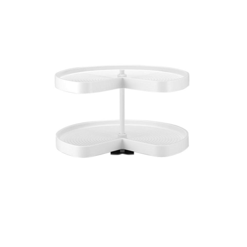 Rev-A-Shelf 18 in. H x 28 in. W x 28 in. D White Polymer Kidney Shape ...