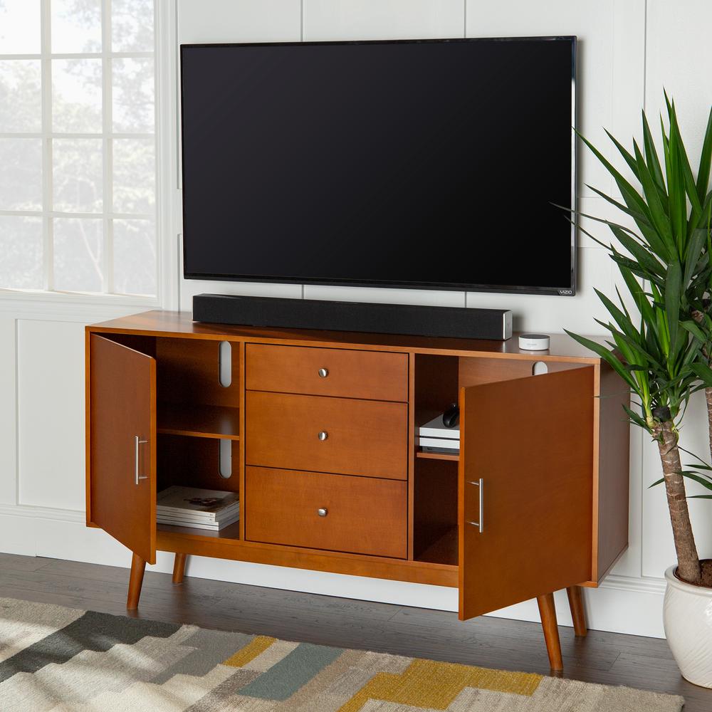 Walker Edison Furniture Company 60 In Mid Century Modern Wood Tv