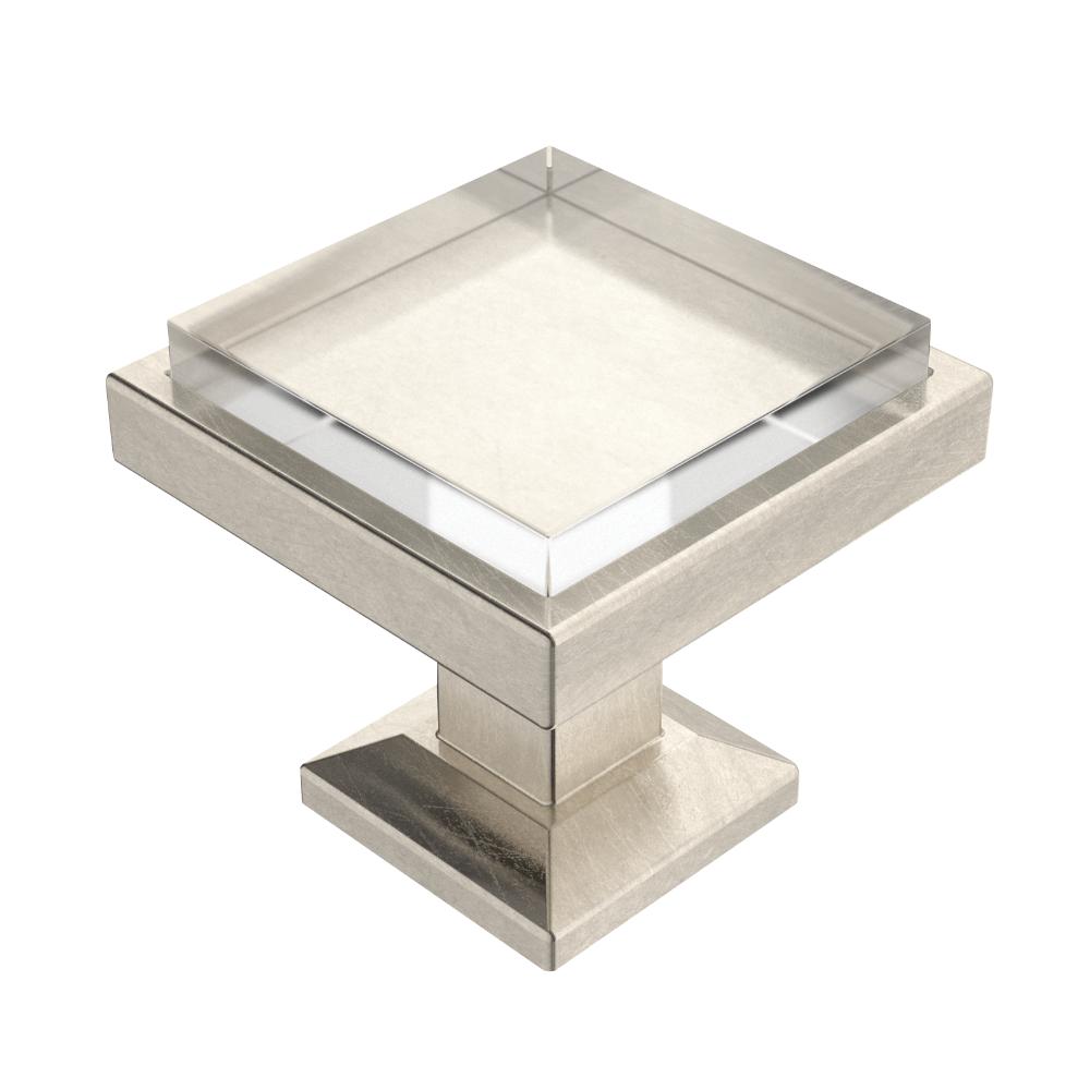 Liberty Classic Square 1 1 4 In 32 Mm Satin Nickel And Clear