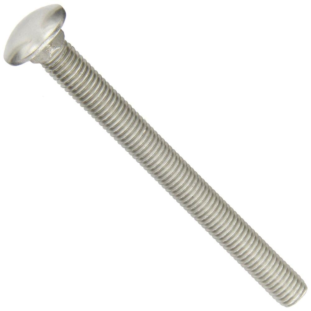 Robtec 3/8 in. x 8 in. Stainless-Steel Carriage Bolt (10-Pack Stainless Steel Carriage Bolts Home Depot