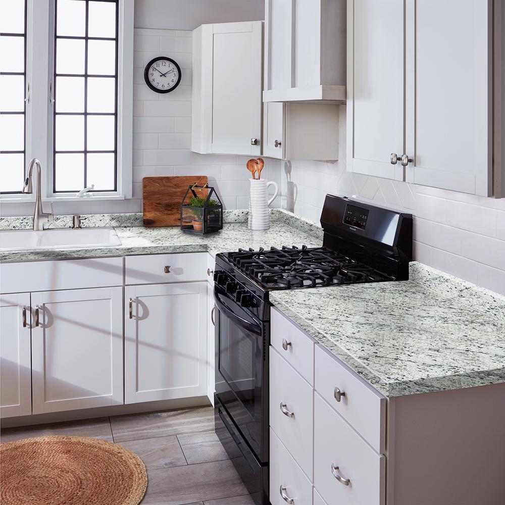 Hampton Bay 10 Ft Laminate Countertop With Left Miter In White