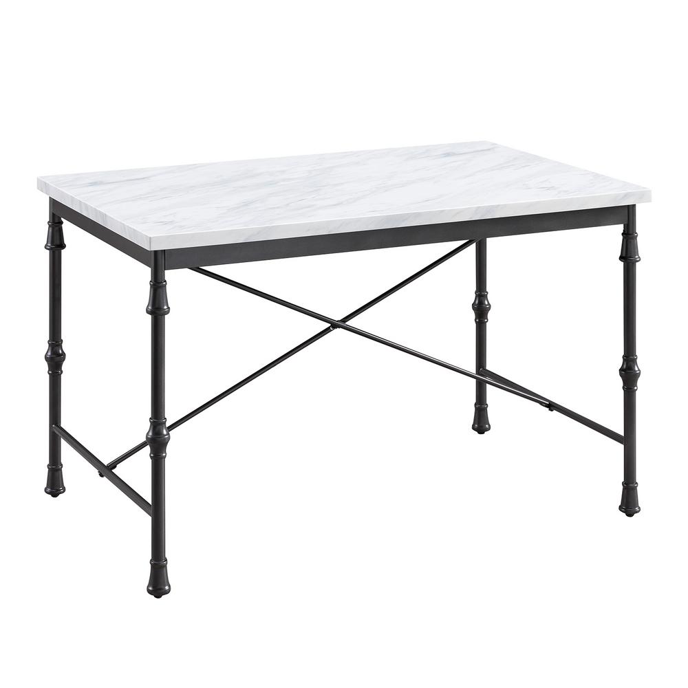 Southern Enterprises So White Faux Marble Dining Table Southern Enterprises So White Faux Marble Dining Table