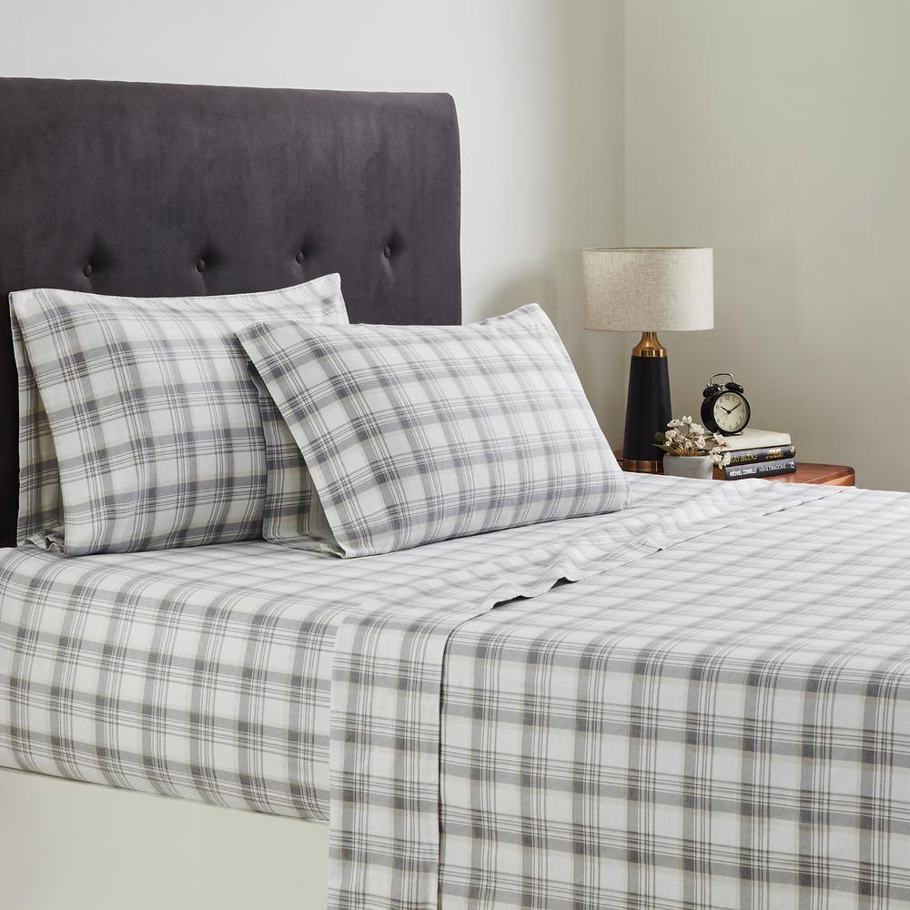 Modern Threads English Laundry 4 Piece Neutral Plaid Cotton Flannel California King Sheet Set 1flelnpl Gtp Ck The Home Depot - English Laundry Bedding Modern Threads English Laundry 4 Piece Neutral Plaid Cotton Flannel California King Sheet Set 1flelnpl Gtp Ck The Home Depot - English Laundry Bedding