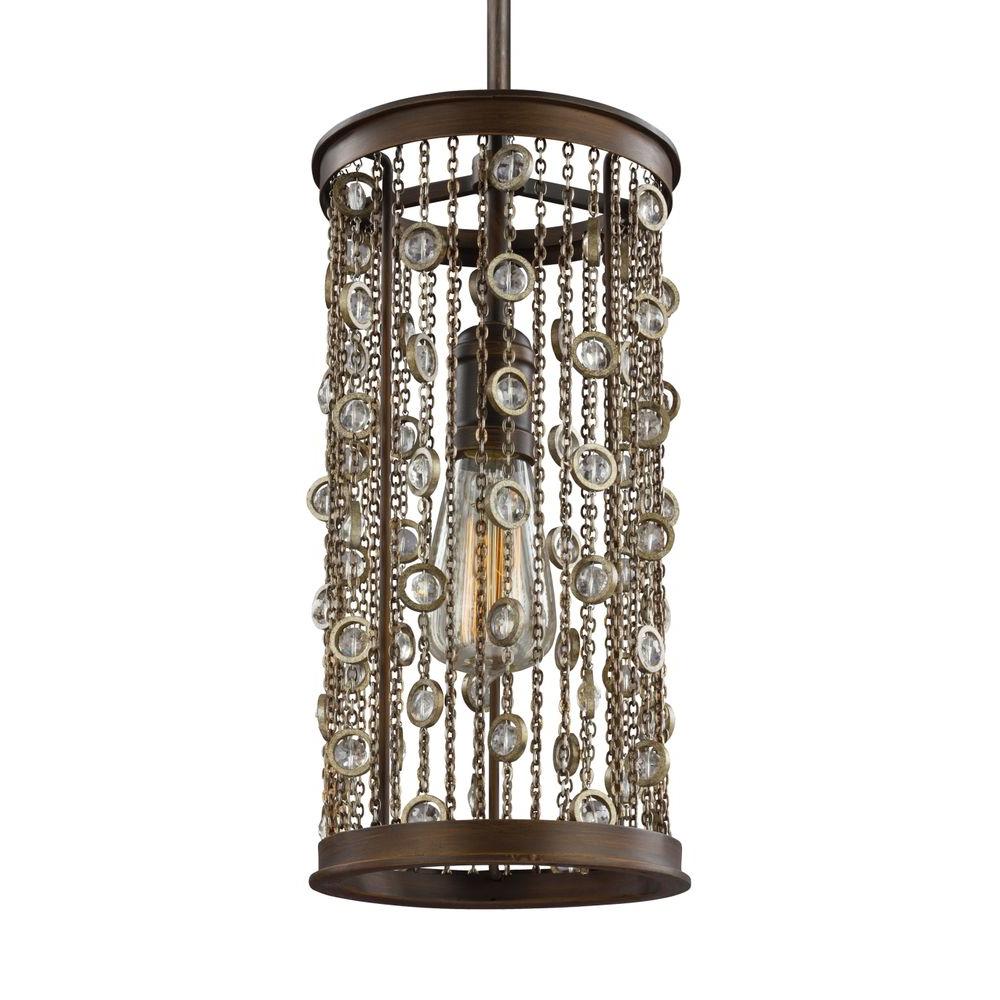 Feiss Colorado Springs 1 Light Chestnut Bronze Mini Pendant Feiss Colorado Springs 1 Light Chestnut Bronze Mini Pendant