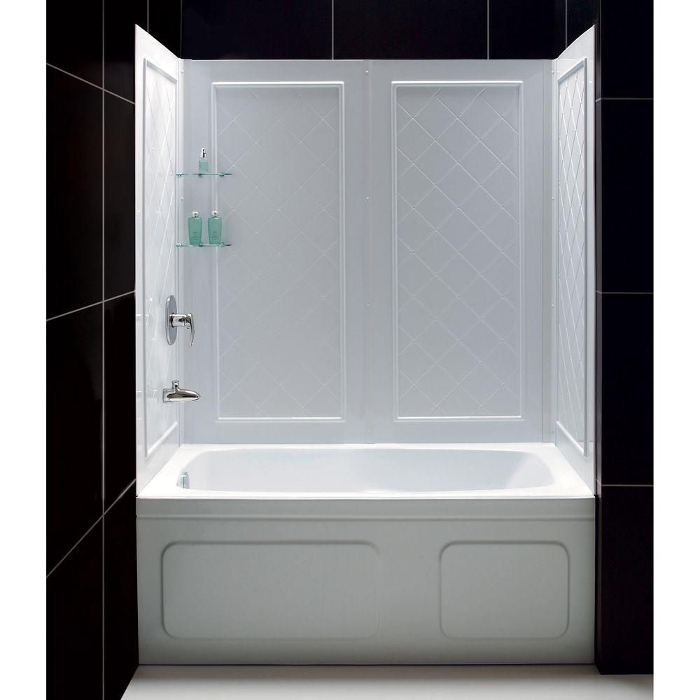 DreamLine QWALL Tub  28 32 in D x 56 to 60 in W x 60 in 