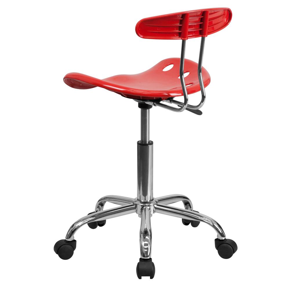 Flash Furniture Vibrant Cherry Tomato And Chrome Task Chair With