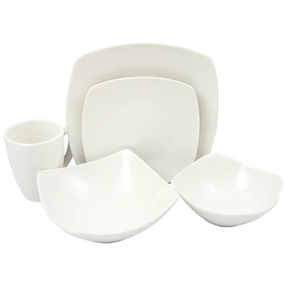 Gibson Buffetware White Dinnerware Set (30-Piece)-985100534M - The Home ...