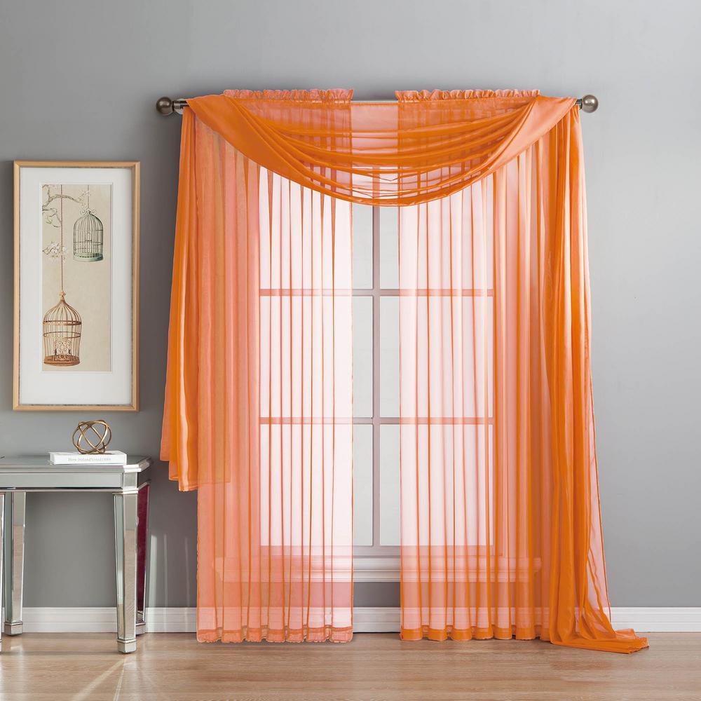 voile curtains and scarf