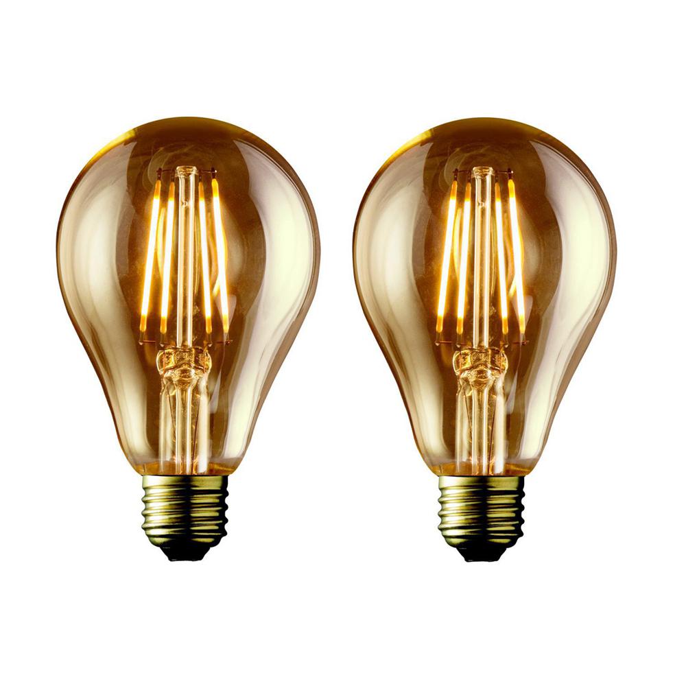 Wet Rated And Outdoor Safe Edison Light Bulbs Lighting The 60w Equivalent Warm White A19 Amber Lens Vintage Victorian Dimmable Led Light Bulb 2