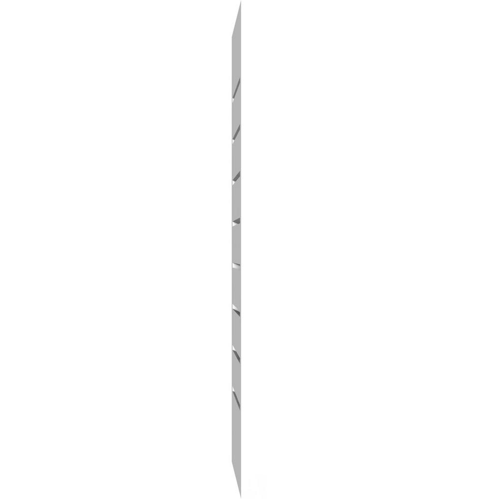 Ekena Millwork GVPVE20X3403SF Vertical Surface Mount PVC Gable Vent 20W x 34H Factory Primed White