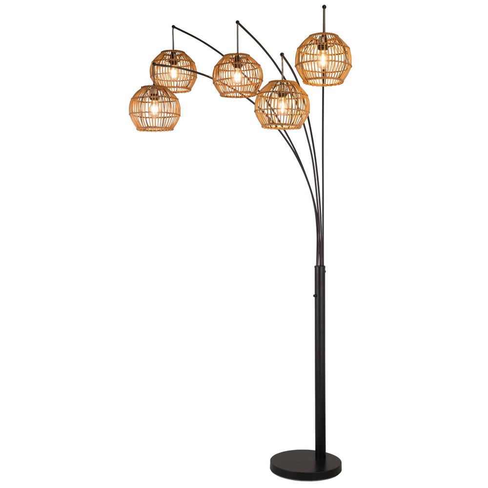 floor lamp rattan shade