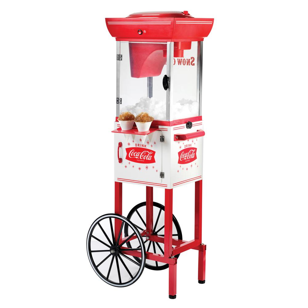 Nostalgia Coca-Cola Cart Snow Cone Maker, Red/White