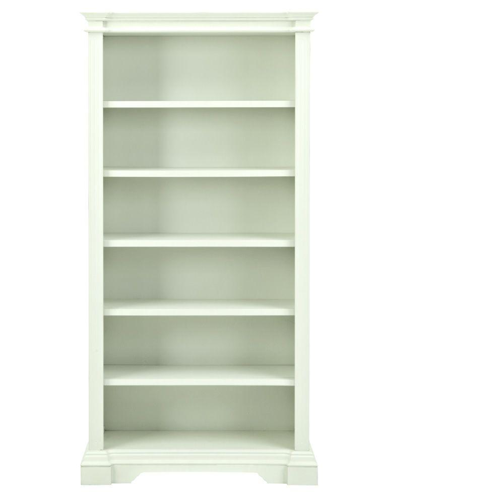 Home Decorators Collection Bufford Rubbed Ivory Open Bookcase ...