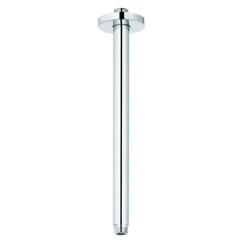 Grohe 12 In Ceiling Shower Arm In Chrome 28492000 The Home Depot