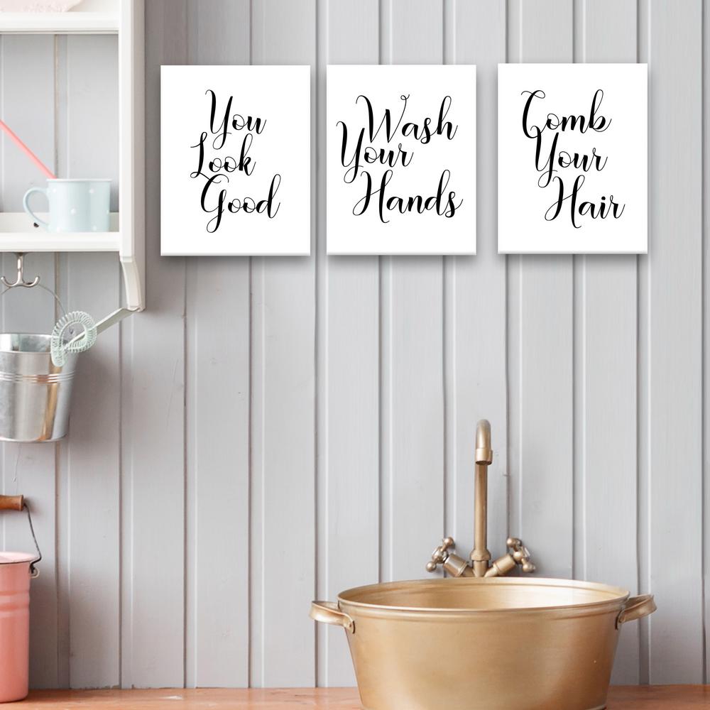 Artissimo Designs Bath Typography By Y Naffas Canvas Wall Art Y Naffas Canvas Wall Art