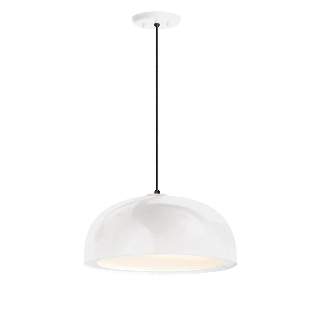 Troy Rlm Dome 14 In Shade 1 Light Gloss White Finish Pendant Troy Rlm Dome 14 In Shade 1 Light Gloss White Finish Pendant