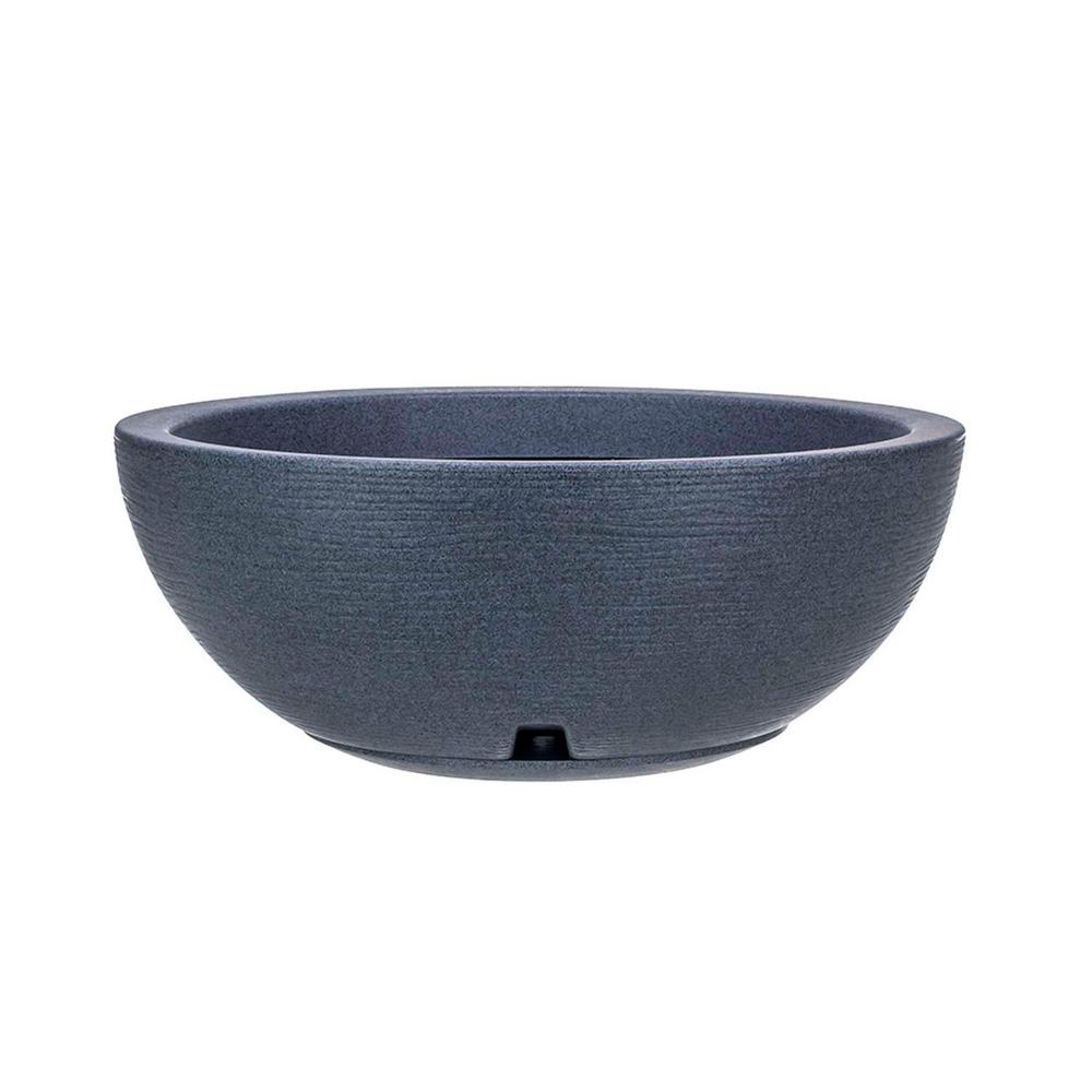 FLORIDIS Amsterdan Large Dark Grey Resin Planter Bowl10.16.0383 The