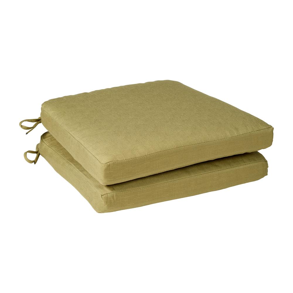 Hampton Bay 19 x 19 Green Bean Replacement Cushion for the Martha ...