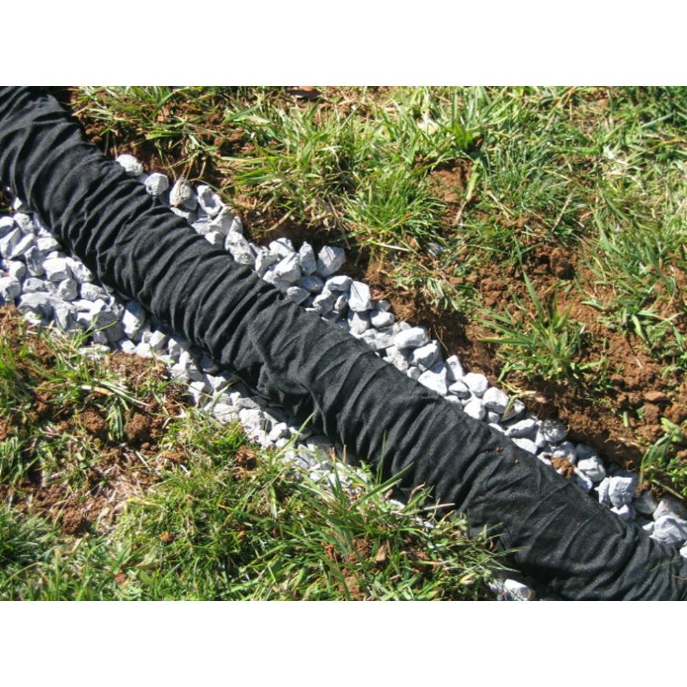 Perforated pipe french drain