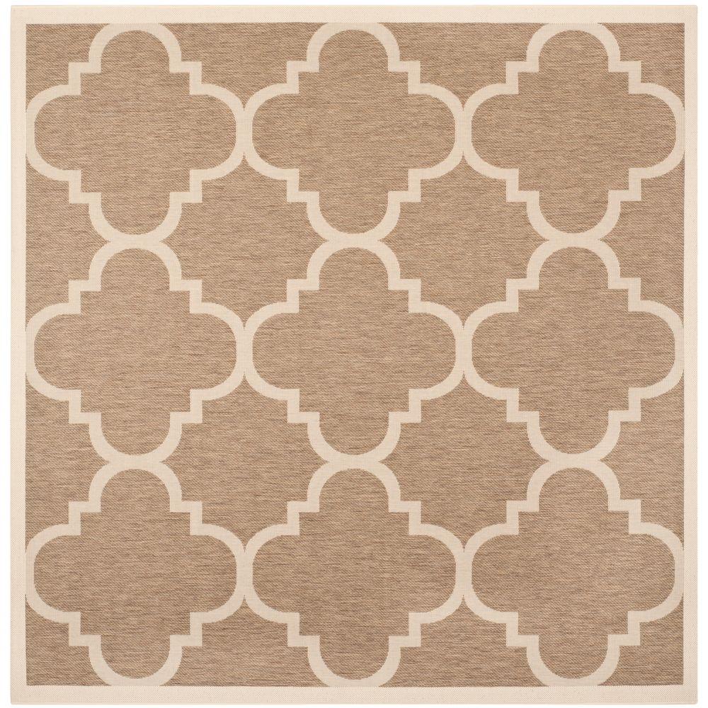 Square Outdoor Rugs The Home Depot Courtyard Brown 8 Ft X Indoor Outdoor Square Area Rug