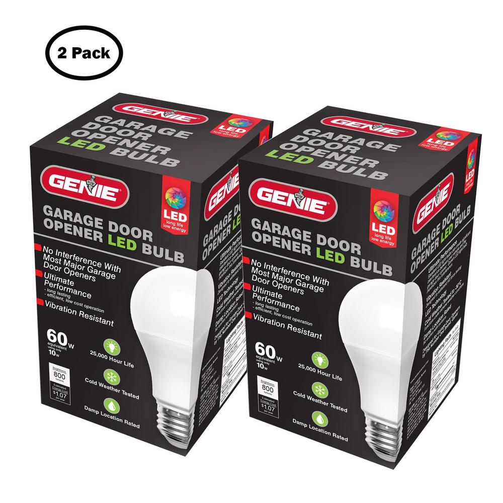 Genie 60w Equivalent Garage Door Opener Led Bulb 2 Pack