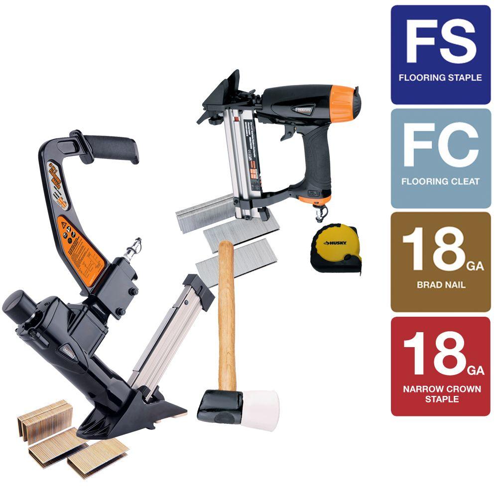 Freeman Ultimate Pneumatic Flooring Nailer Kit With Fasteners 2