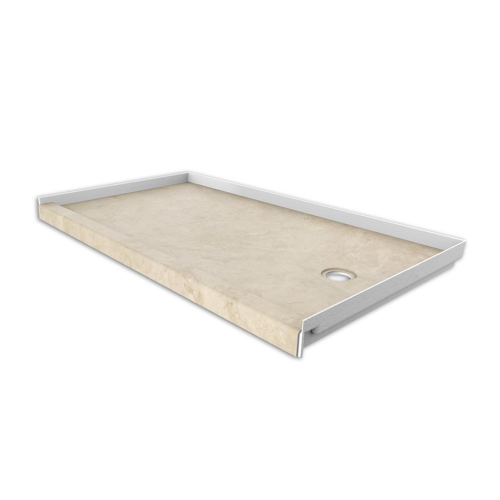 FlexStone 32 in. x 60 in. Single Threshold Shower Base with Right Hand
