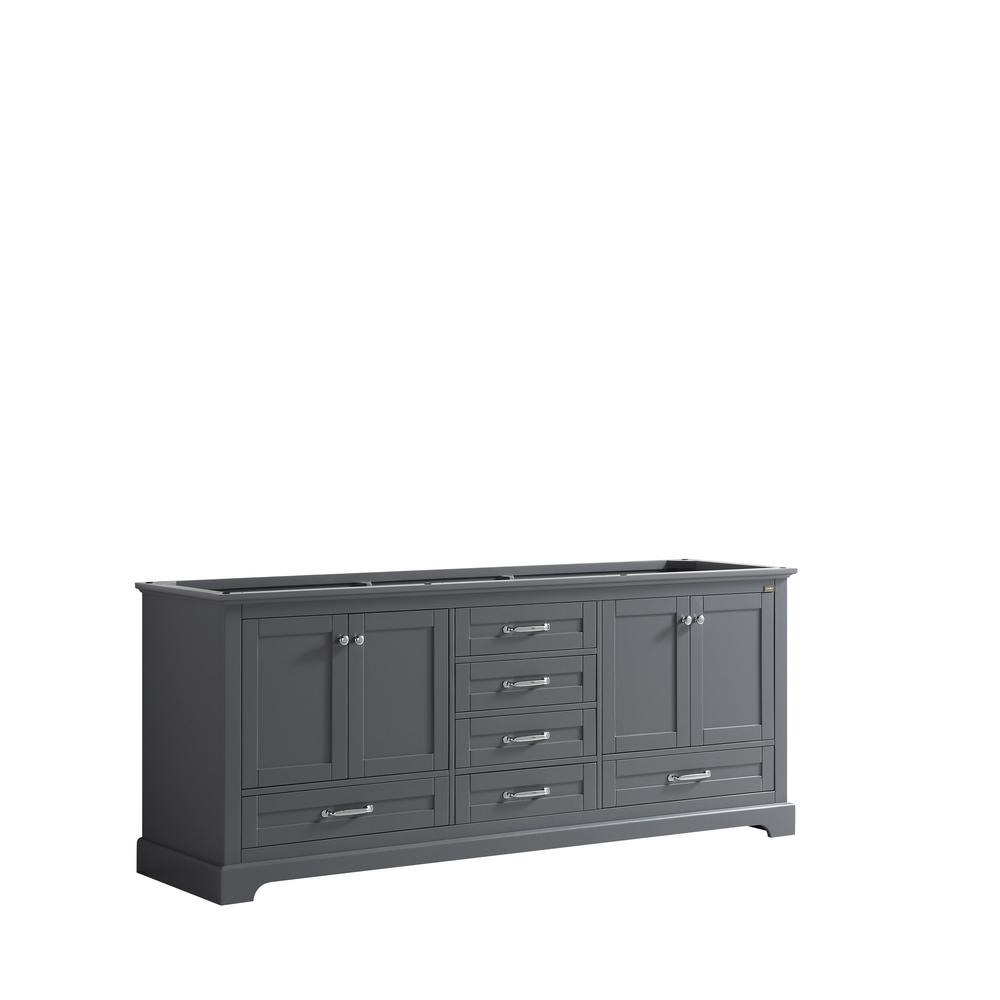 Lexora Dukes 80 In Bath Vanity Cabinet Only In Dark Grey